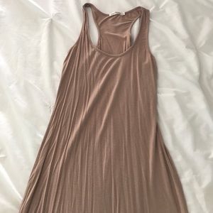 simple beige maternity dress