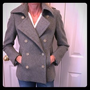 Flannel grey J Crew peacoat