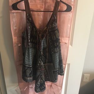 Wrangler lace up Vneck Tank