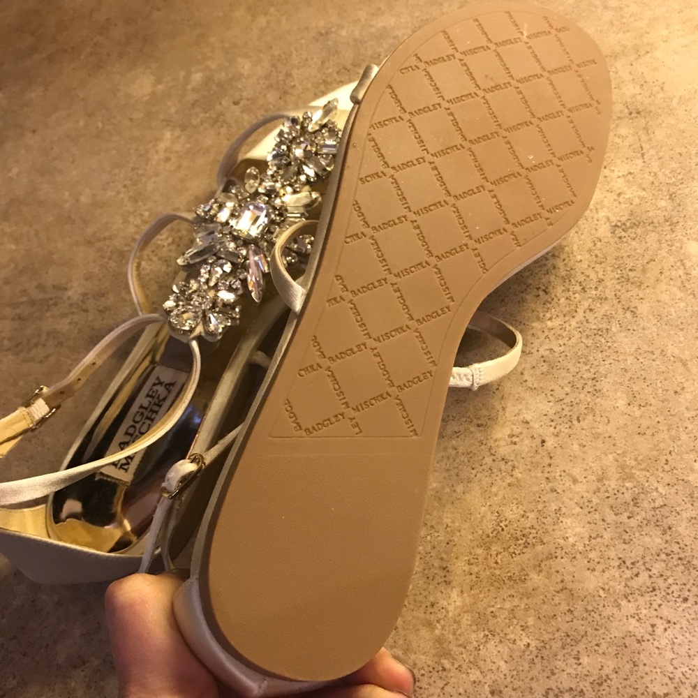 Badgley Mischka Barstow Embellished Strap Sandals - Picture 4 of 7