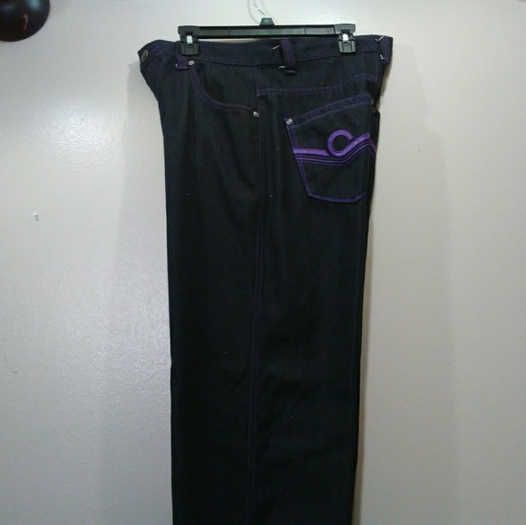 Men Black and Purple Jeans - Picture 3 of 3