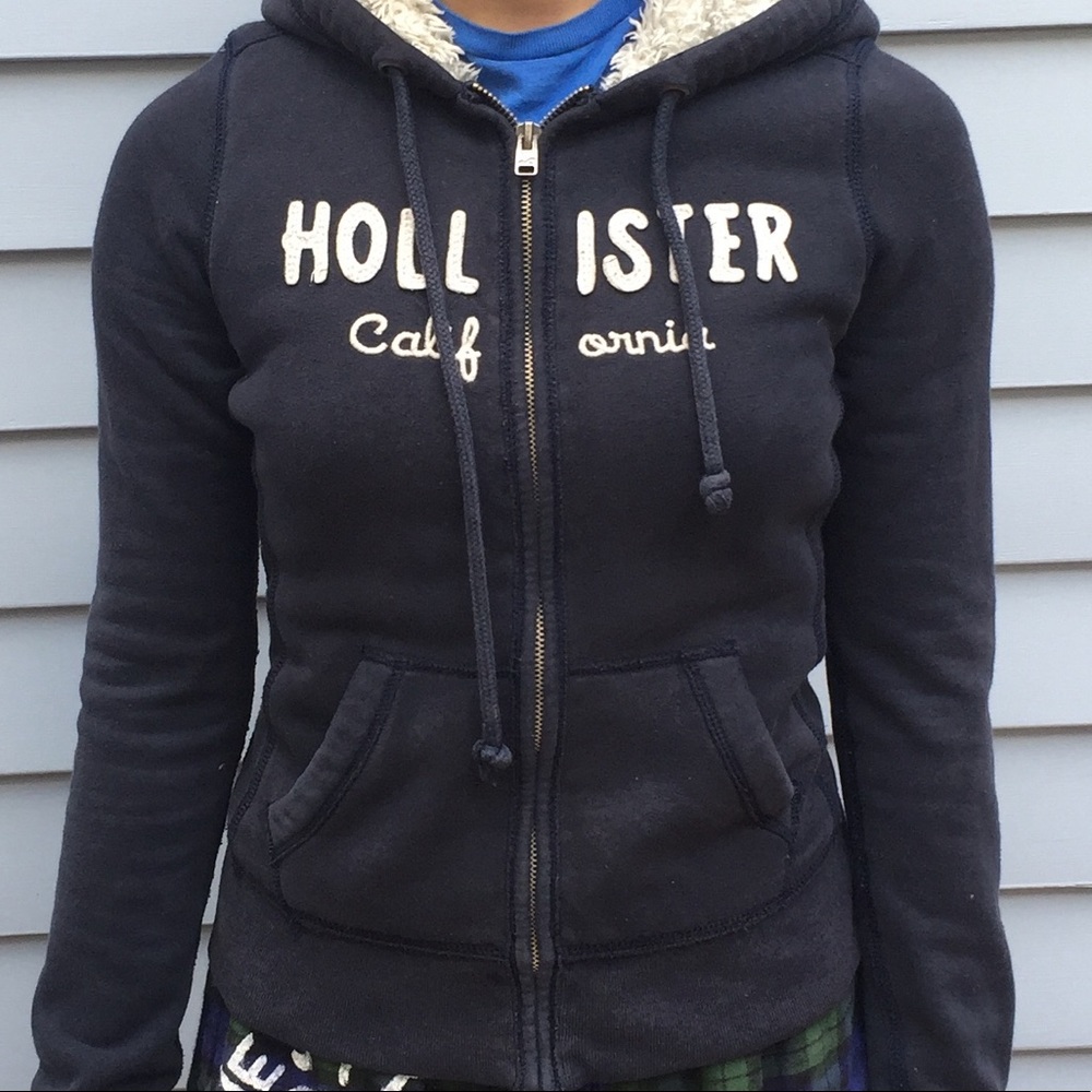 Hollister Navy Sweater Jacket
