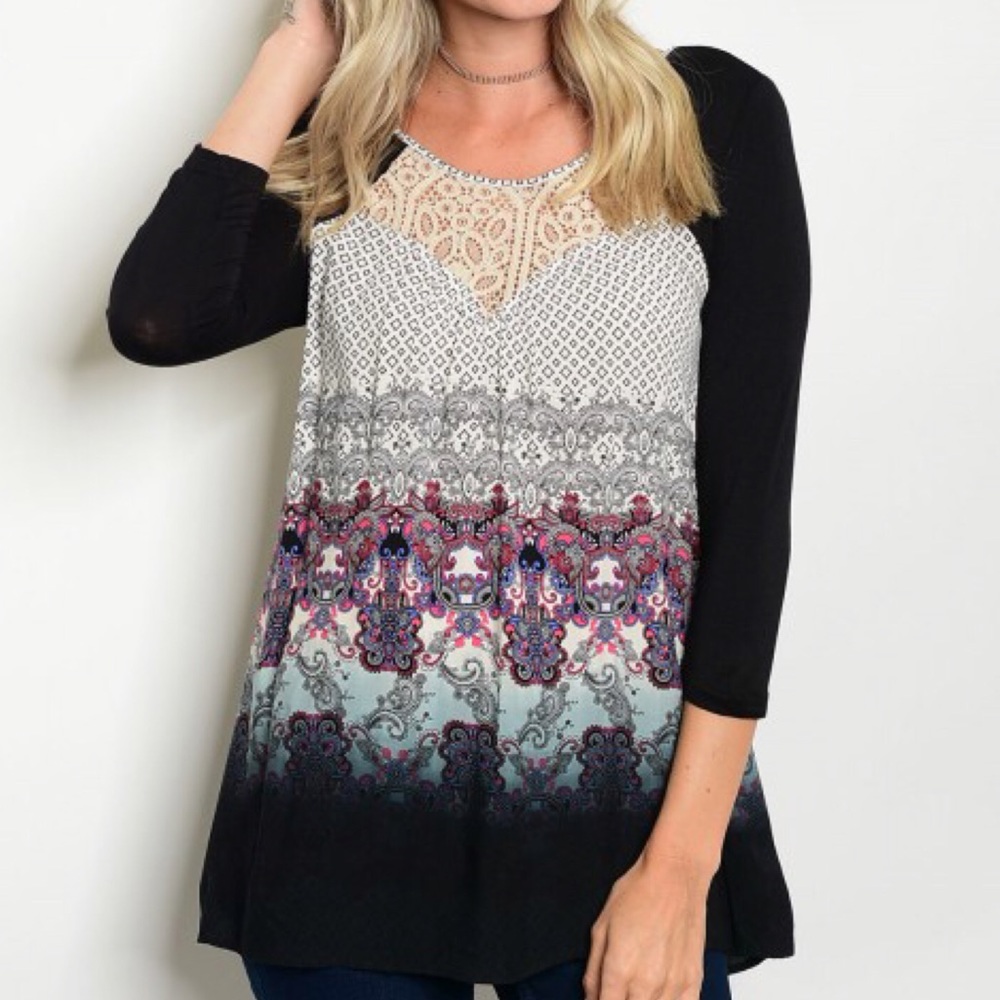 Ombre Print Top