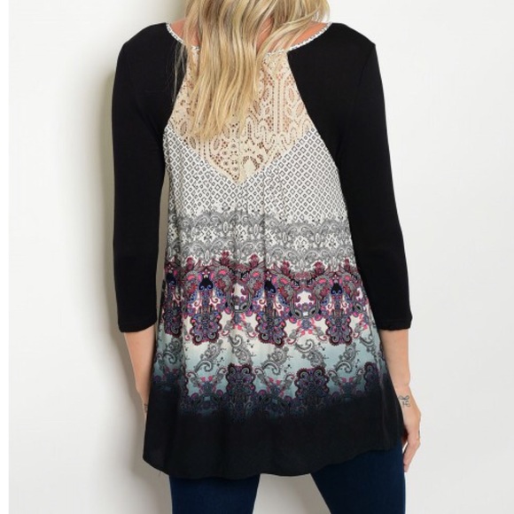 Ombre Print Top - Picture 2 of 2