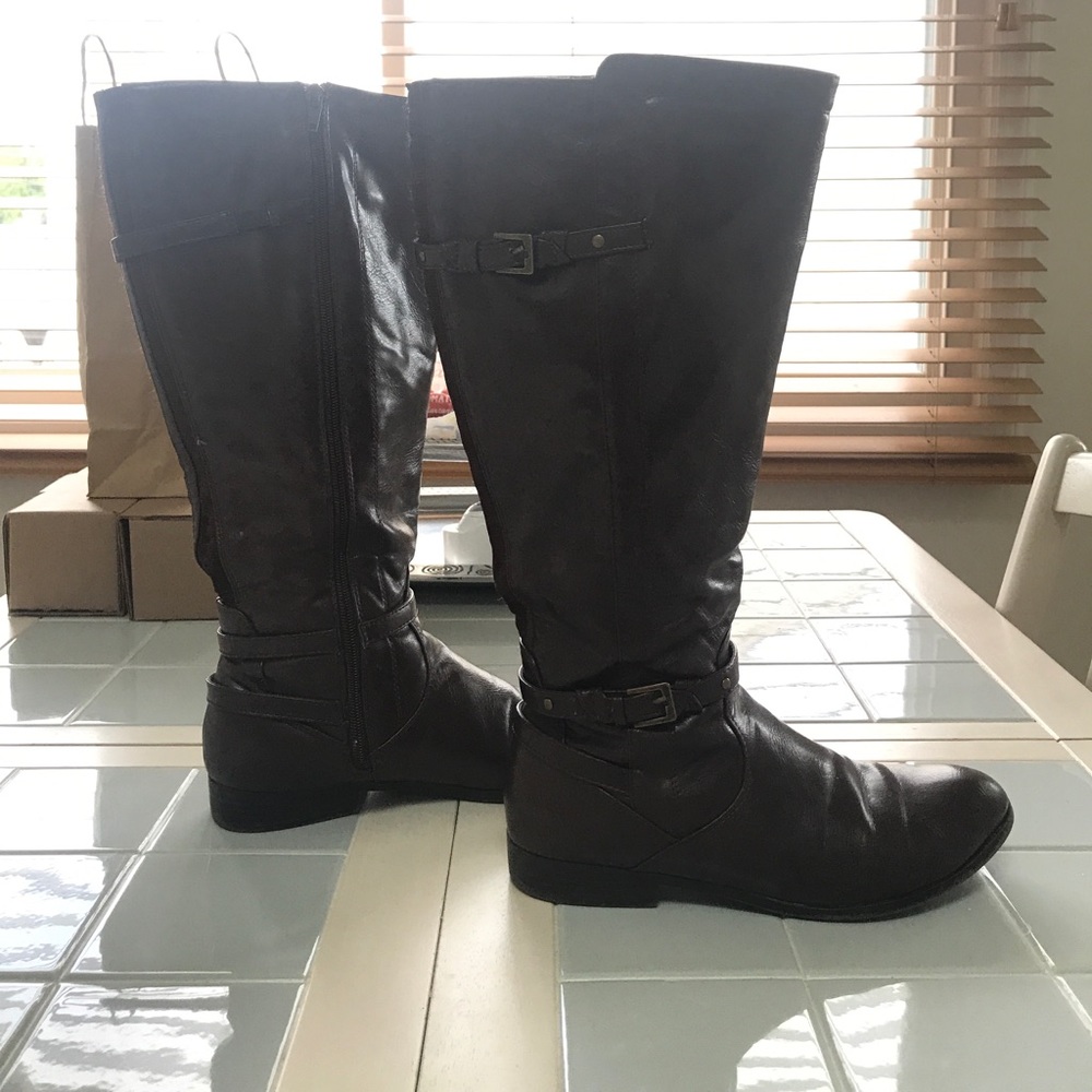 Tall brown boots