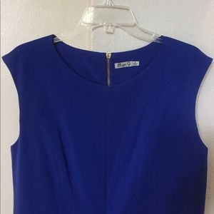 Eliza J fitnflare skater dress cobalt blue nwot 14