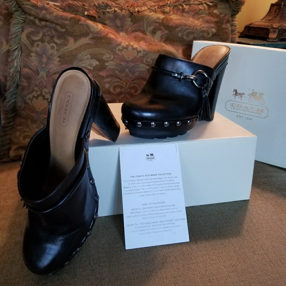 Coach Rana Vachetta Black Classic Clog