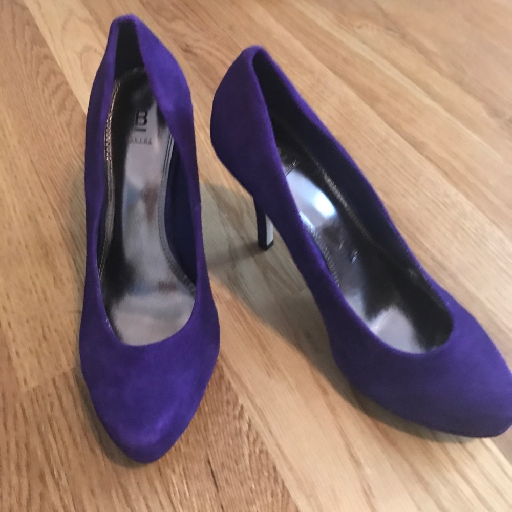 Purple Suede Pumps