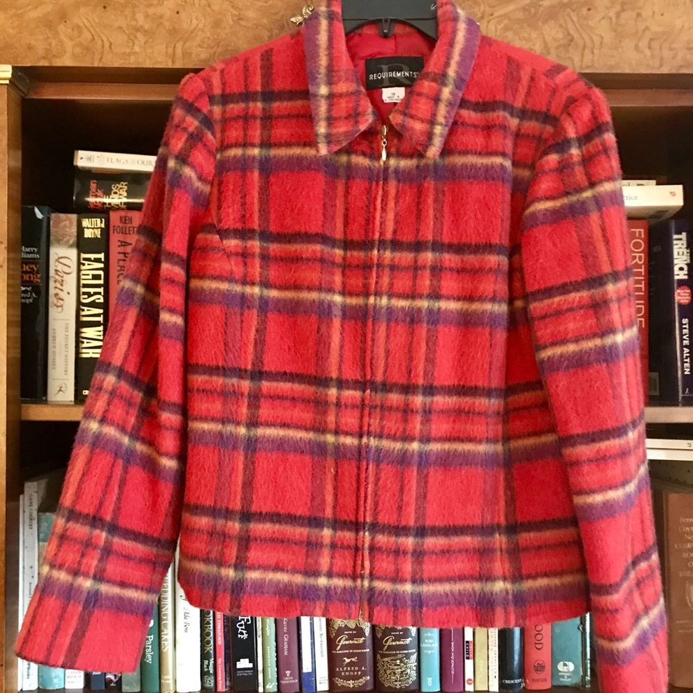 REQUIREMENTS ZIP FRONT LINED COLLARED WLBLND COAT