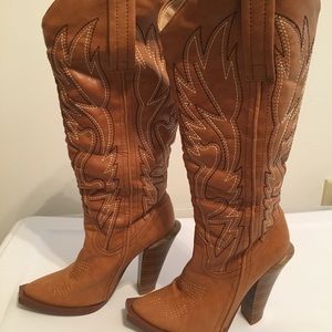 Tall detailed Cowboy boots