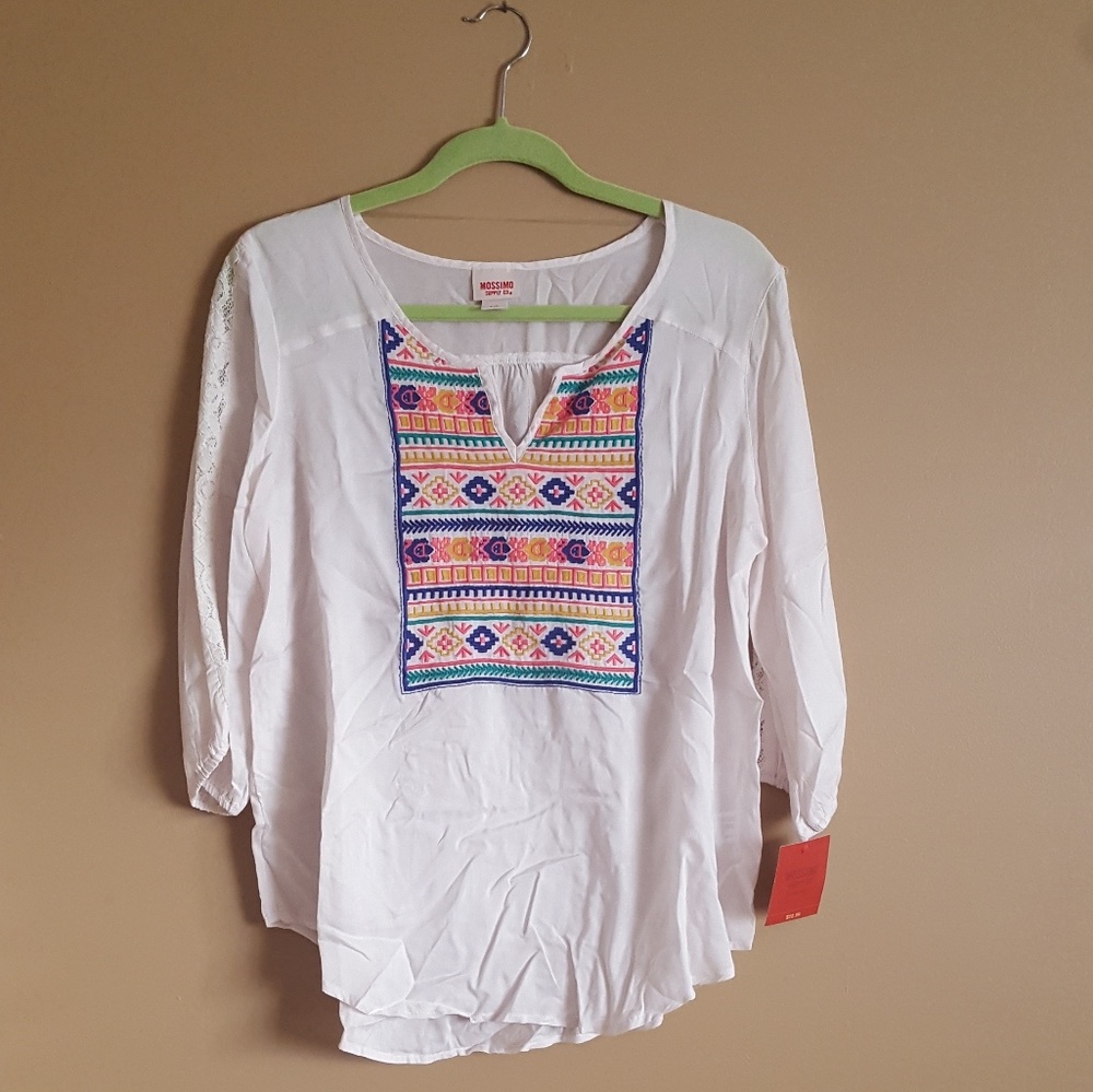 MOSSIMO • EMBROIDERED BLOUSE • L