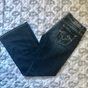 Express Rerock Bootcut Jeans. Size 8 short