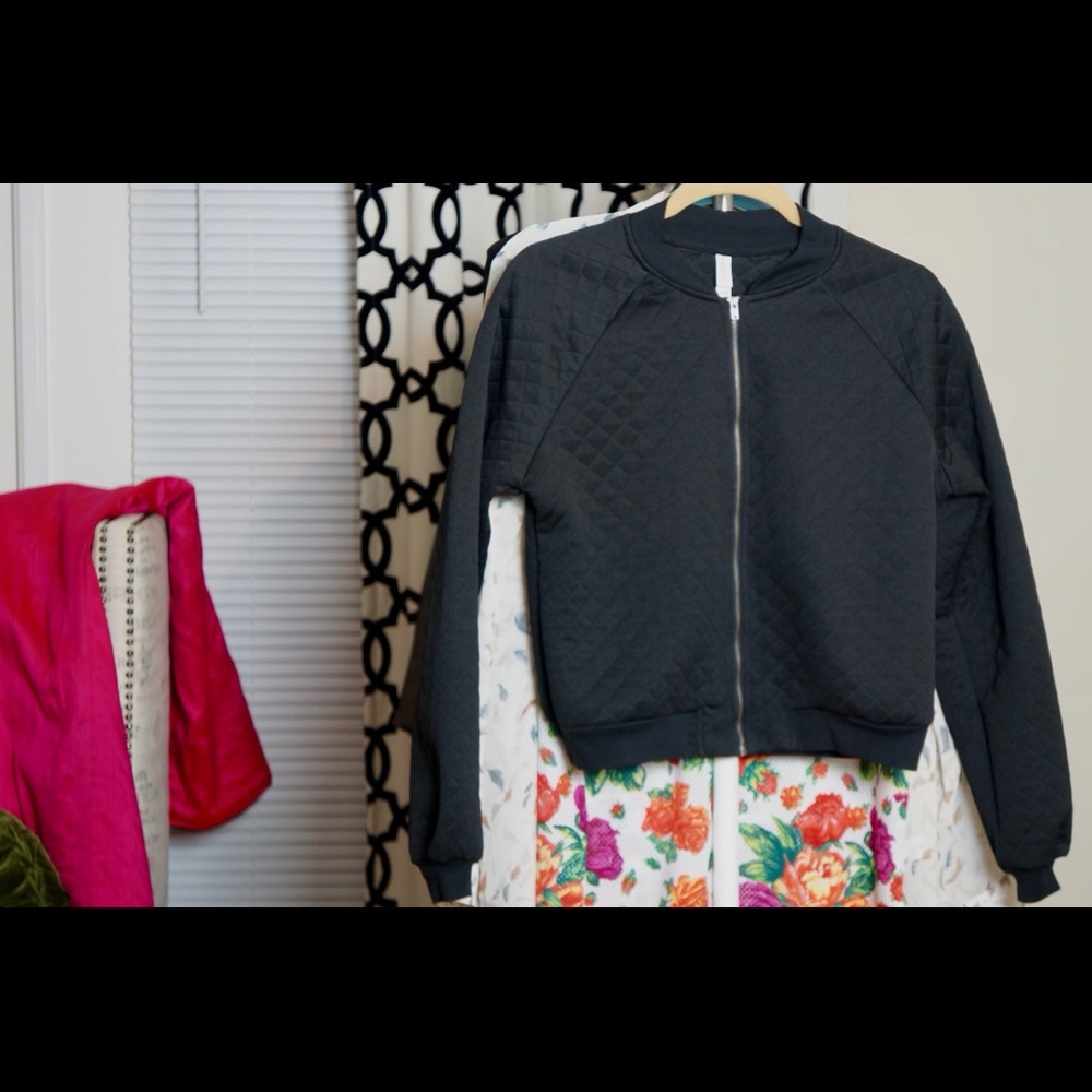 Target Xhileration Quilted Bomber Jacket.