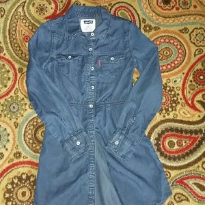Girl Levi's Chambray shirt dress size 7