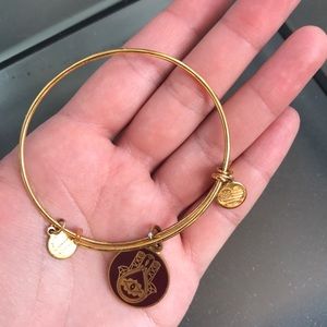 Alex and Ani Gold Hand of Fatima Charm Bangle