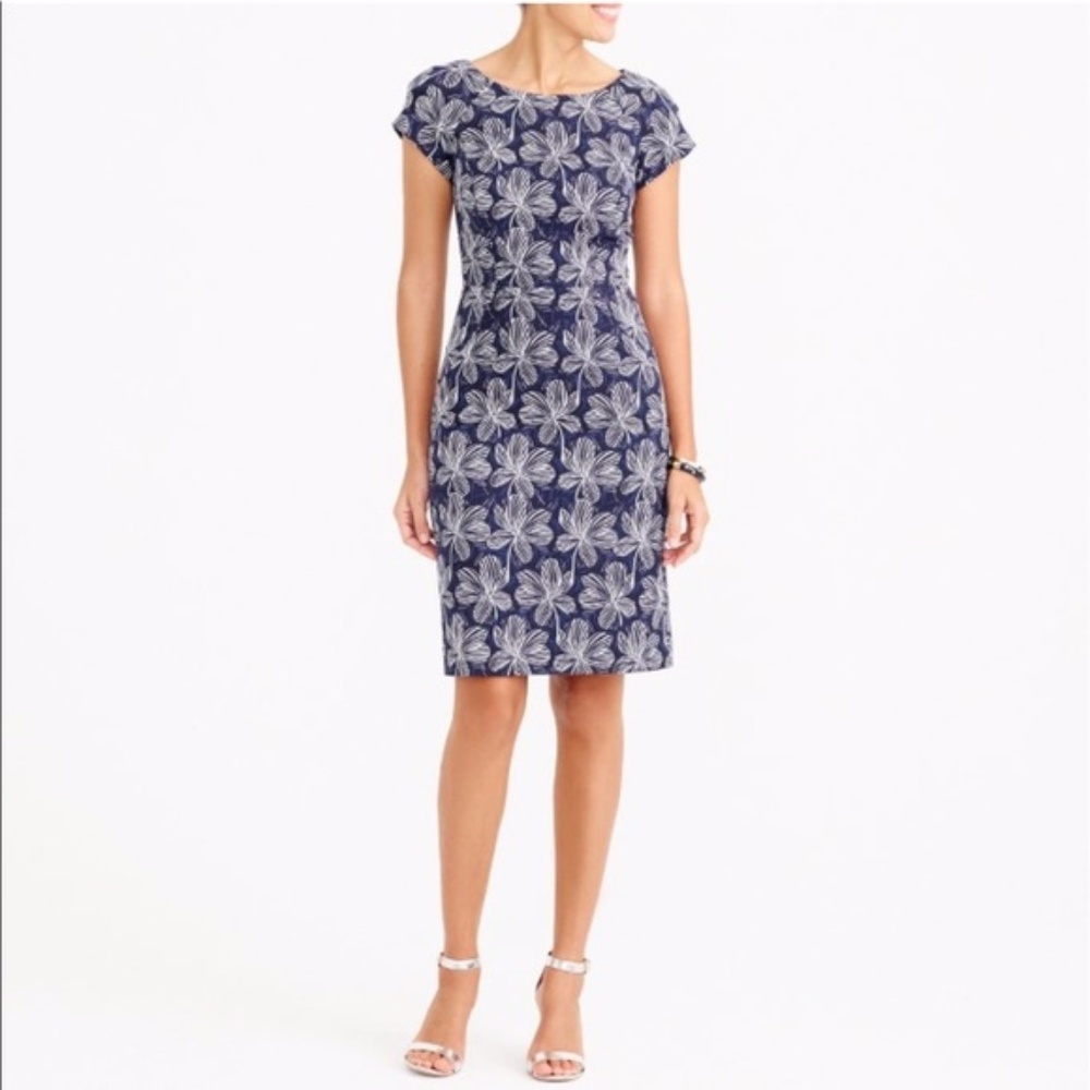 J Crew Factory Office Sheath Dress Basketweave 00