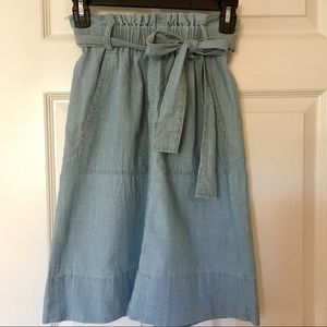NWT Madewell Chambray Skirt