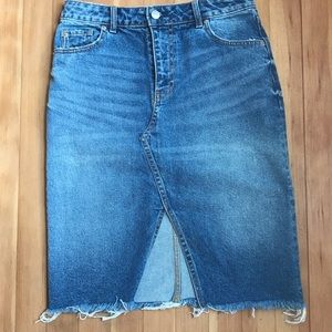 H & M denim pencil skirt size 8