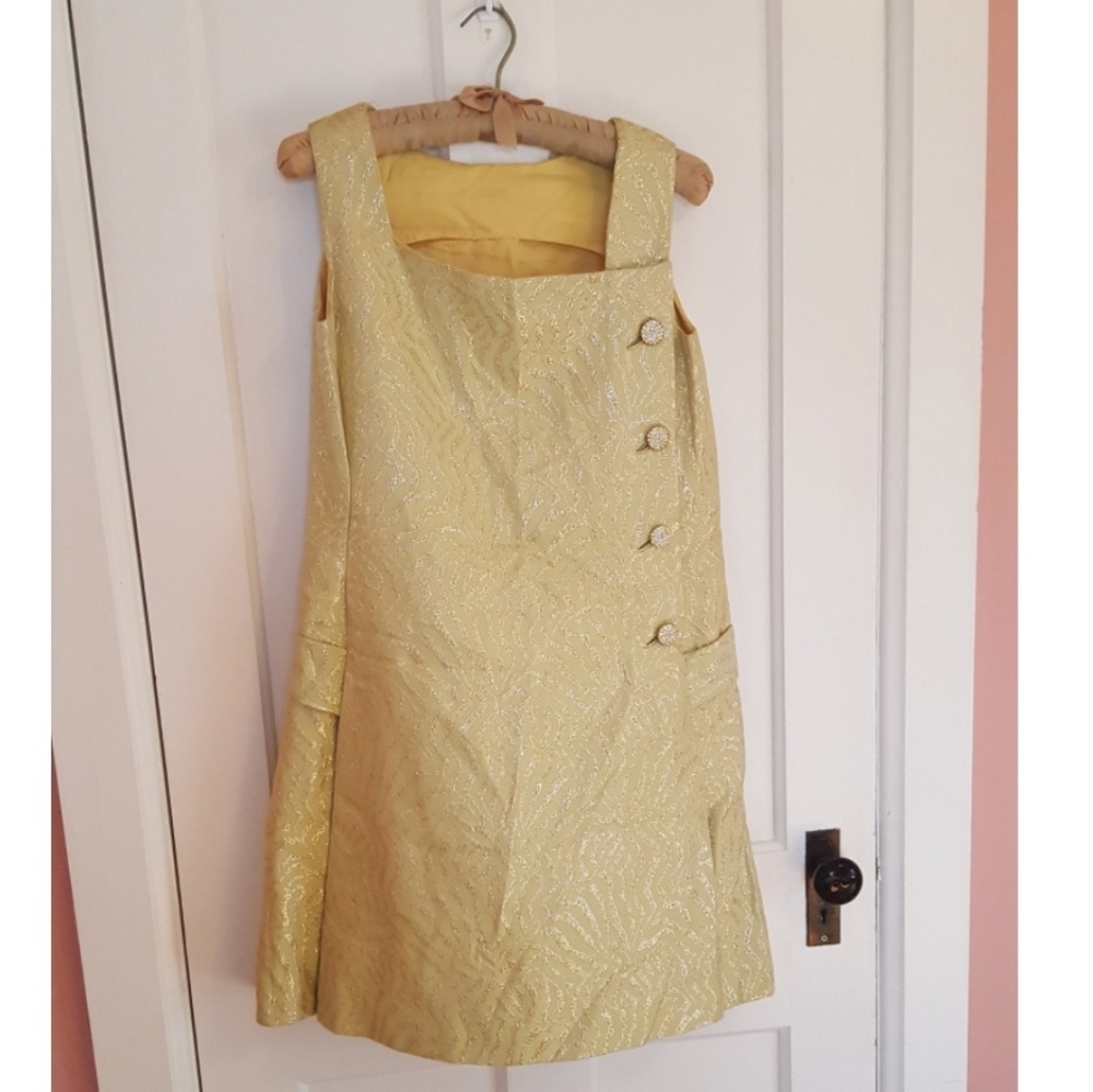 Vintage Lurex zebra stripe shift dress