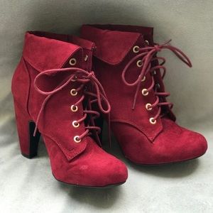 Bamboo Black Mozza Lace-Up Bootie