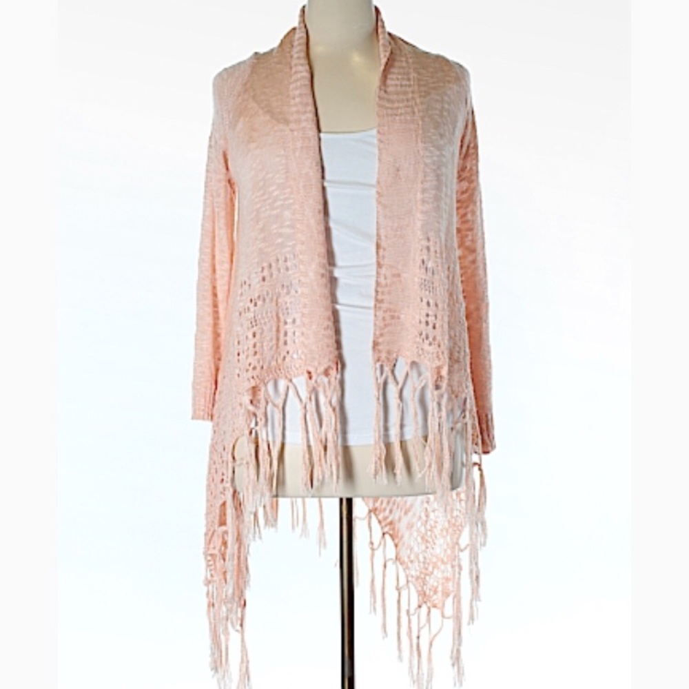 Crocheted Long Cardigan
