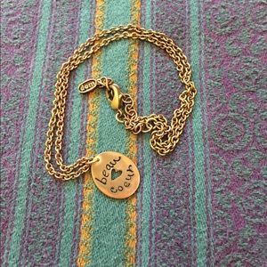 Copper necklace “beautiful heart” in French