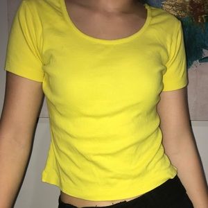 Derek Heart Yellow Crop Top
