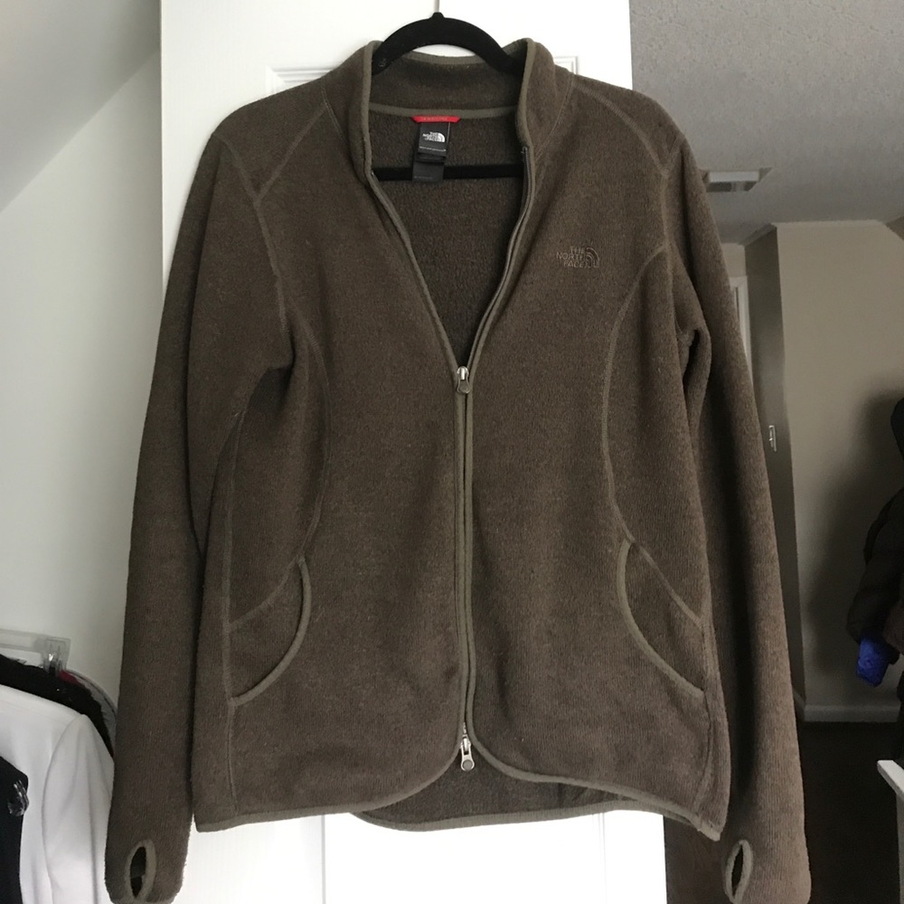 The North Face Brown Fleece Jacket Sz L