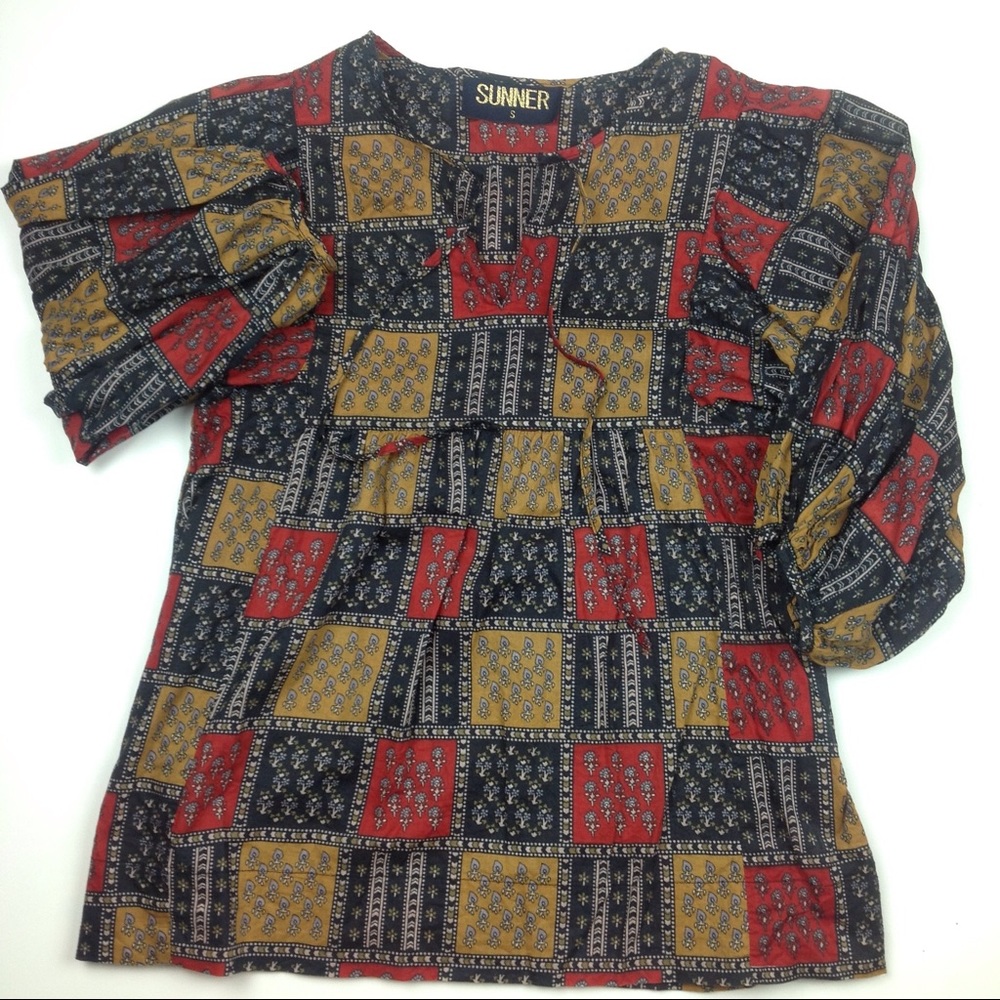 Anthropologie Sunner Peasant Top