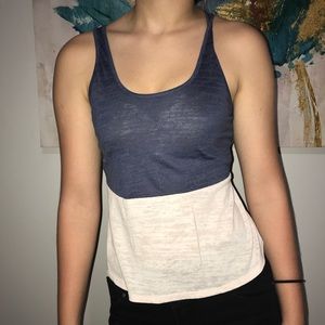 Baby pink and blue top