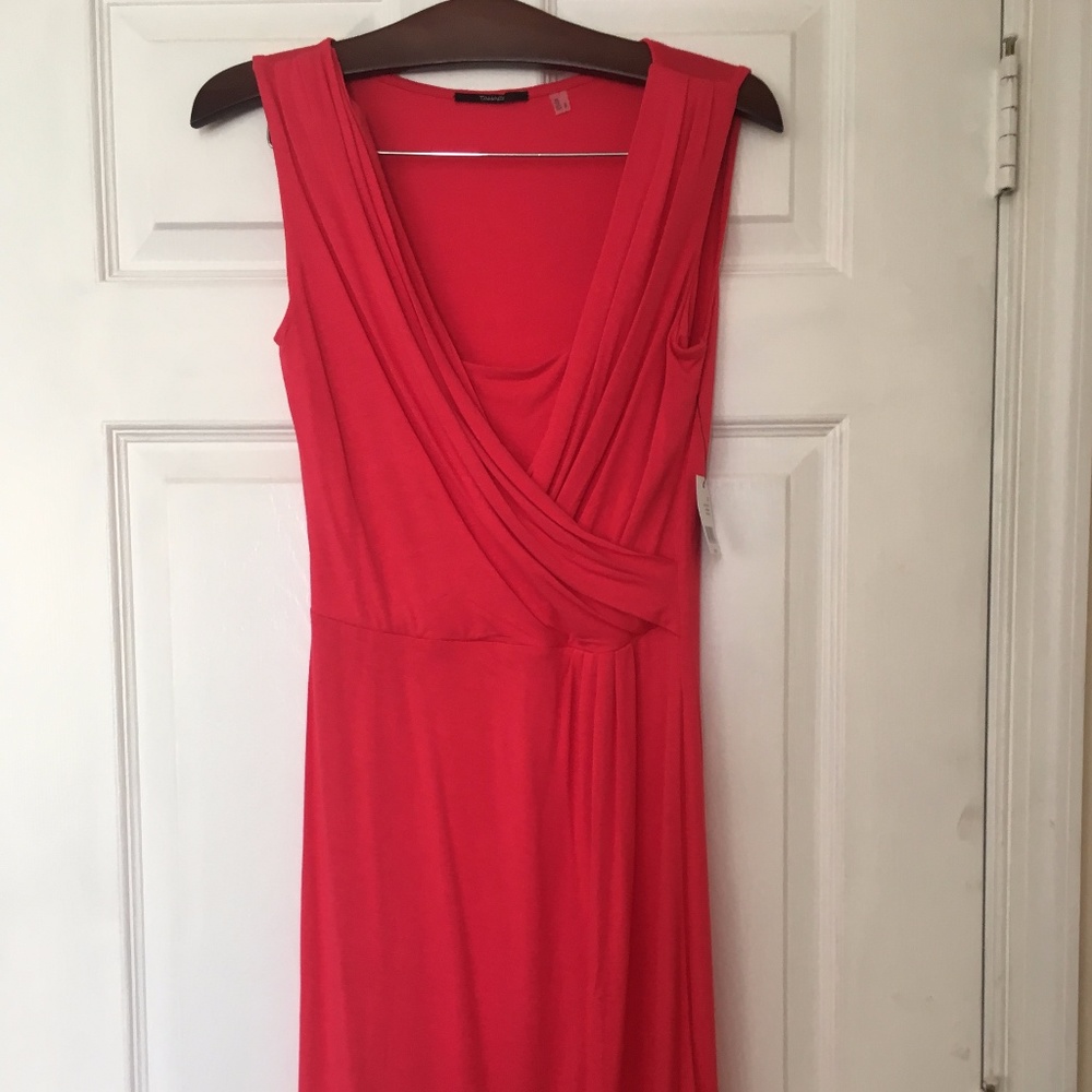 Tahari Bright Pink Magenta Sleeveless Dress XS