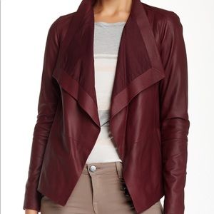 Vince drape neck leather jacket size s