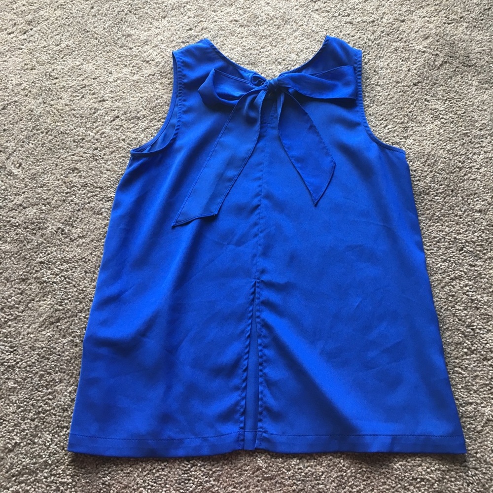 Open-Back Tie-Back Blouse