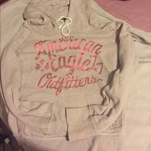 Cream and pink hoodie