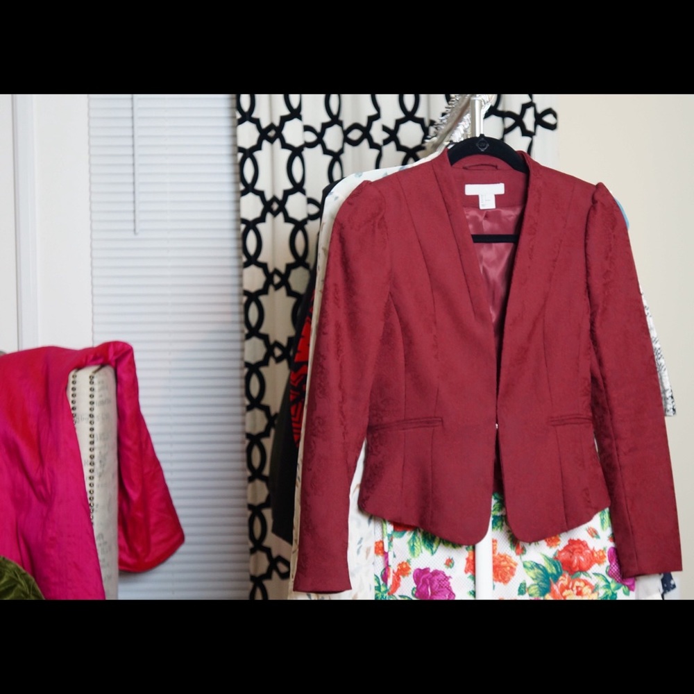 H&M Detailed Blazer w/ Puff Sleeves