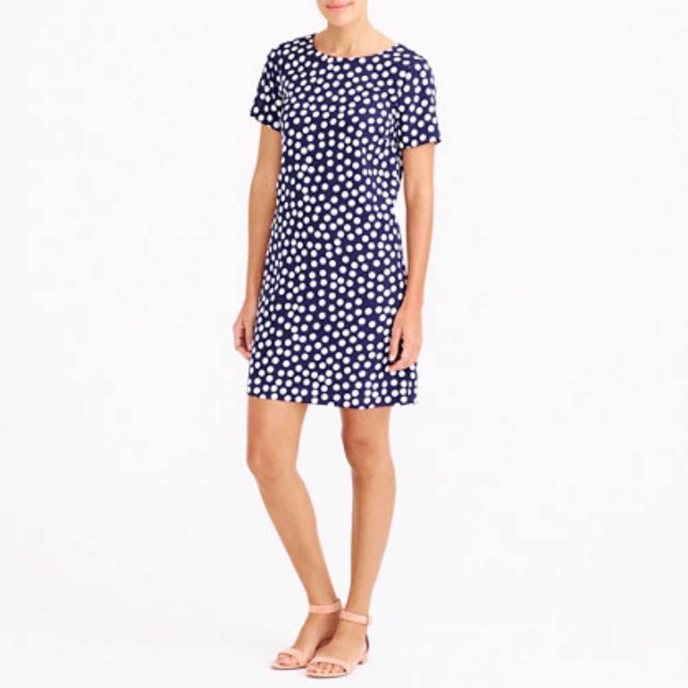 J Crew Printed short-sleeve gallery dress 00 NWT