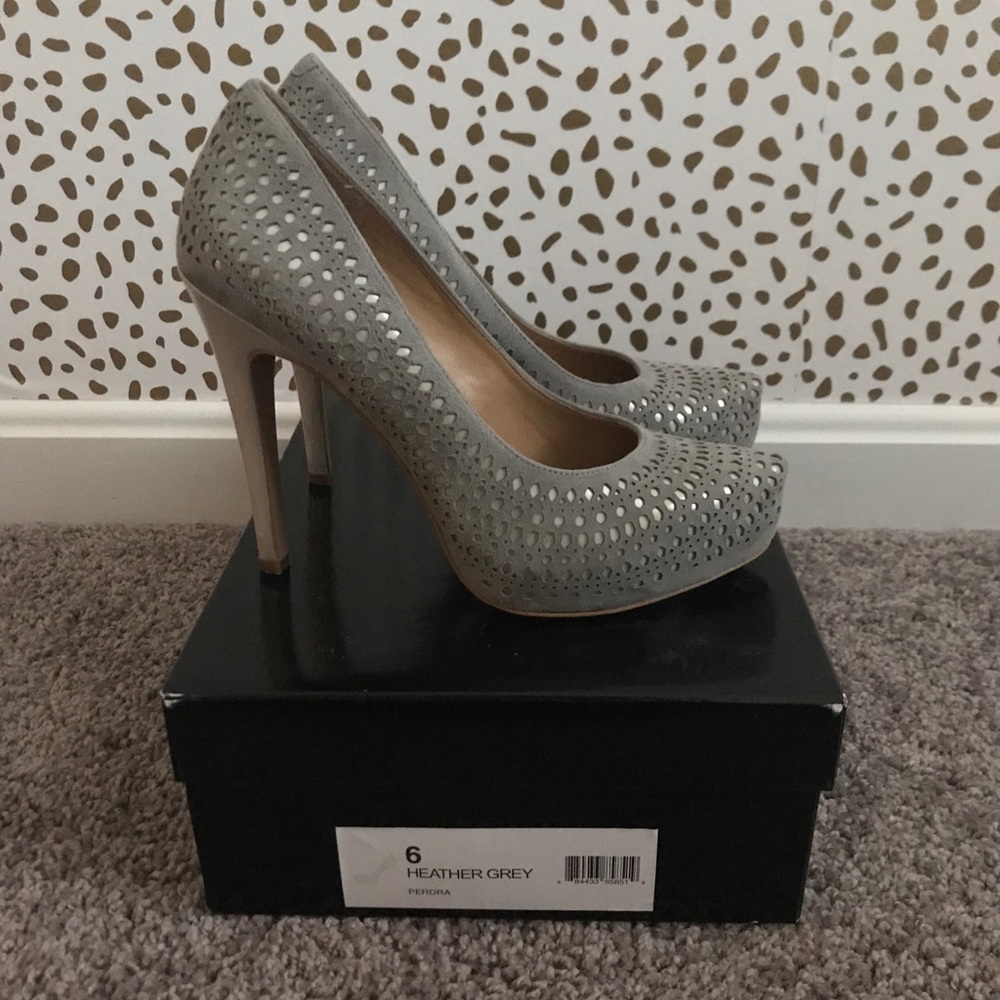 Perdra by BCBG Heather Grey High Heels