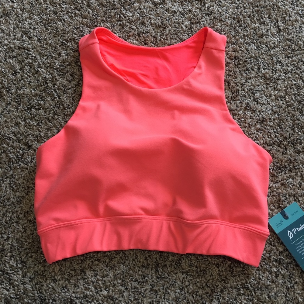SOLD Coral P’tula Crop Top / Sports Bra Size M