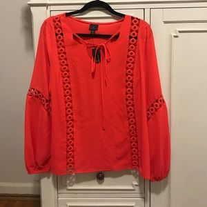 NWT Coral Boho Blouse