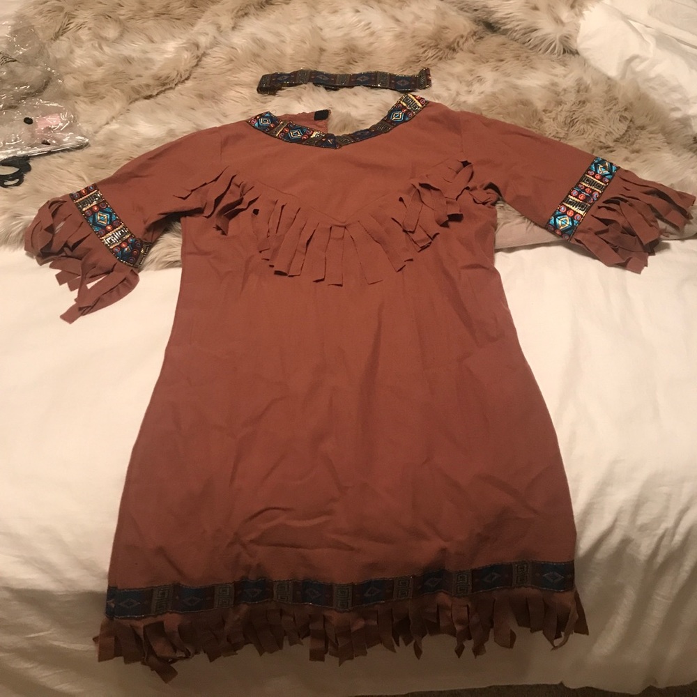 never worn child's large native american costume