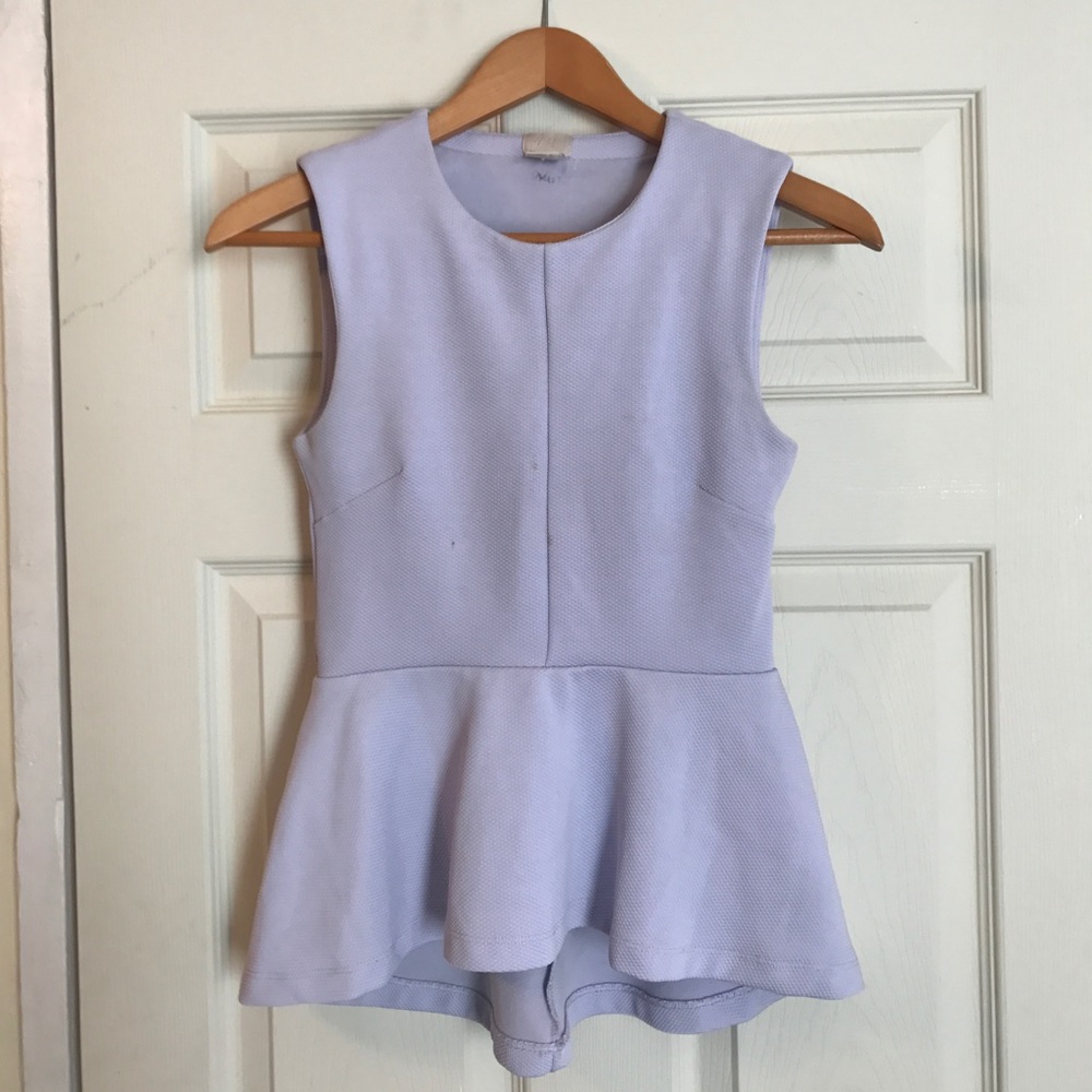 Lavender peplum blouse