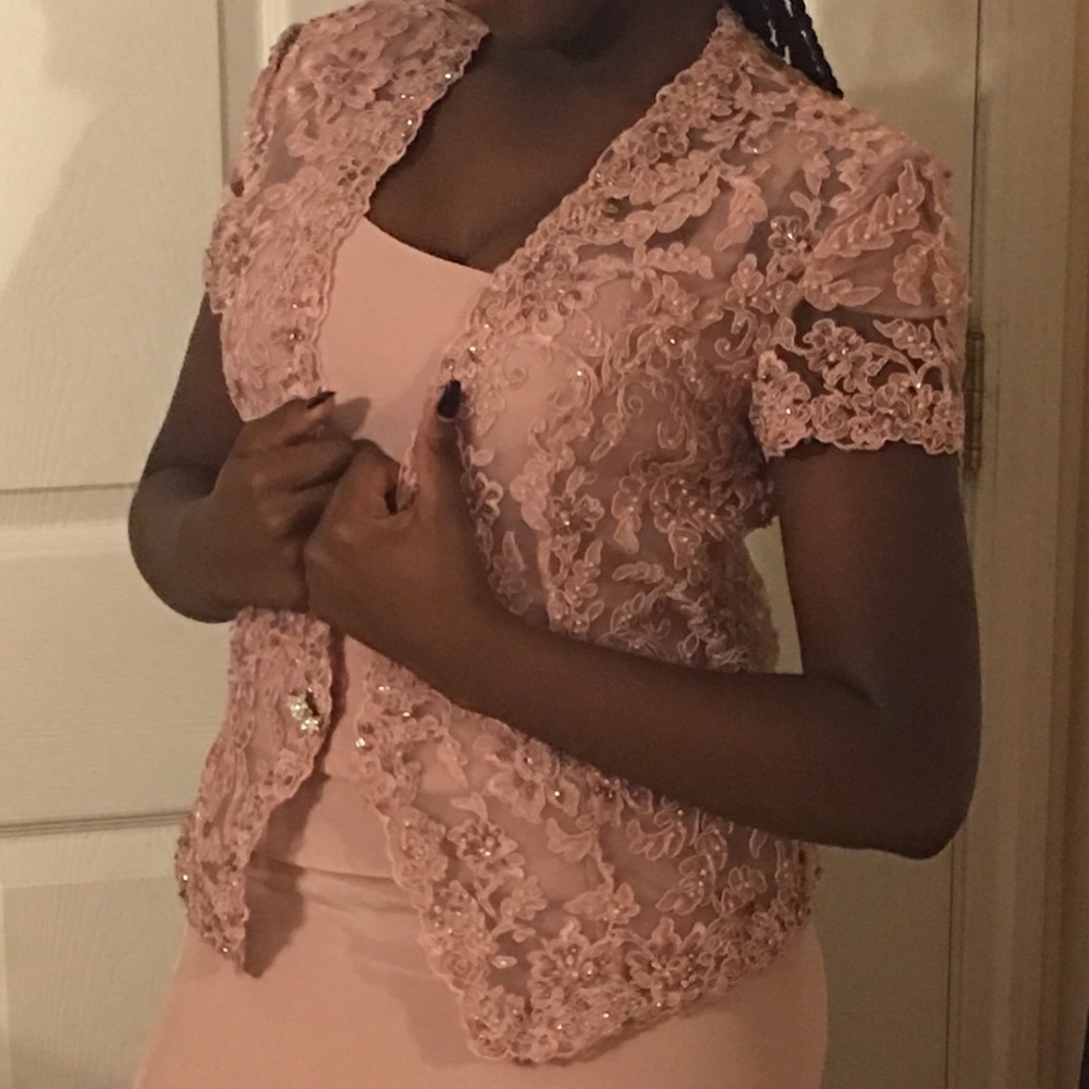 Long Pink Elegant Dress Cameron Blake by Mon Cheri