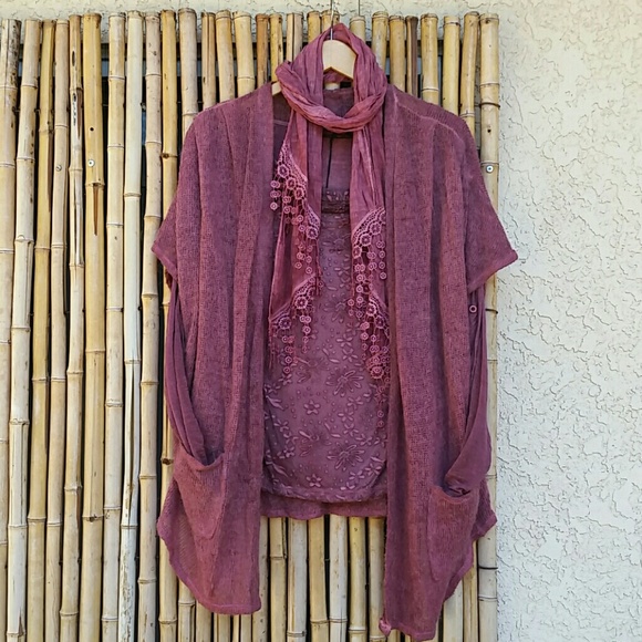 Italian Made Pink Wool Blend Sweater Set! OS - Picture 8 of 8