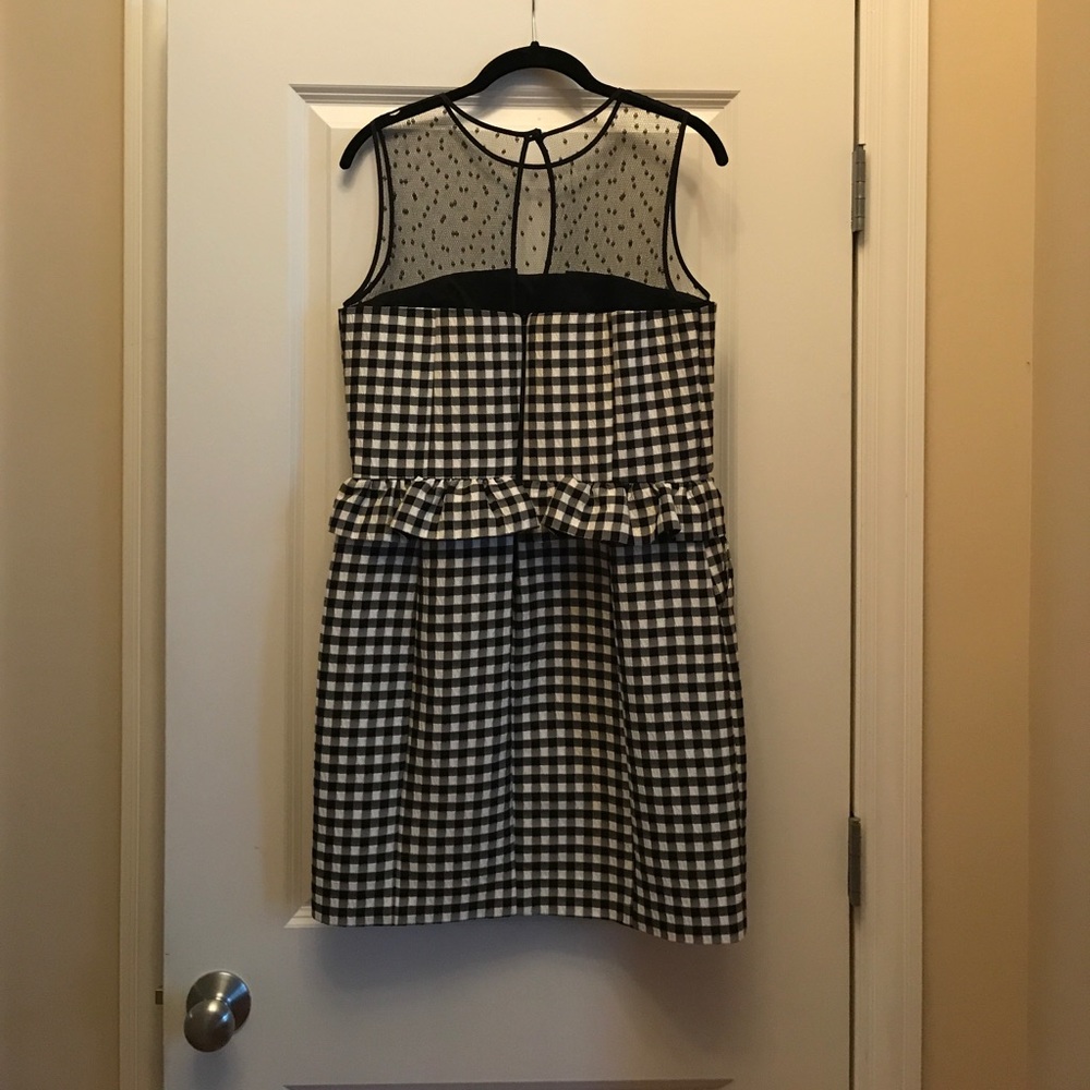 Red Valentino Gingham Vichy peplum dress - Picture 4 of 5