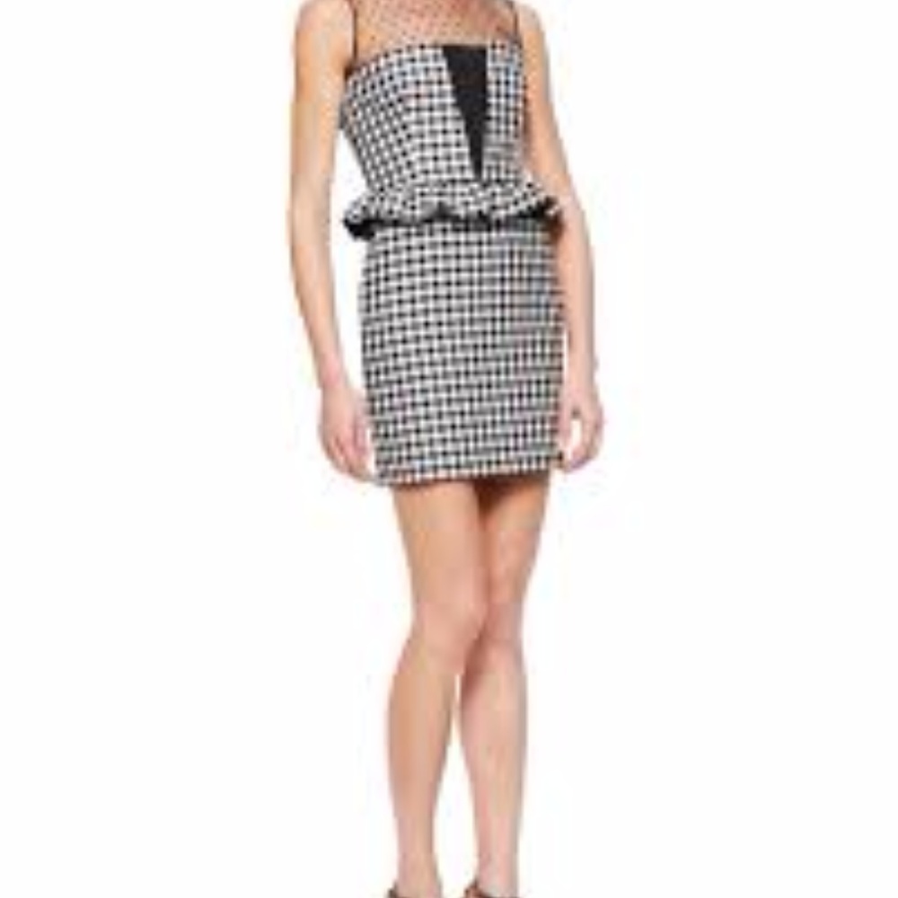 Red Valentino Gingham Vichy peplum dress