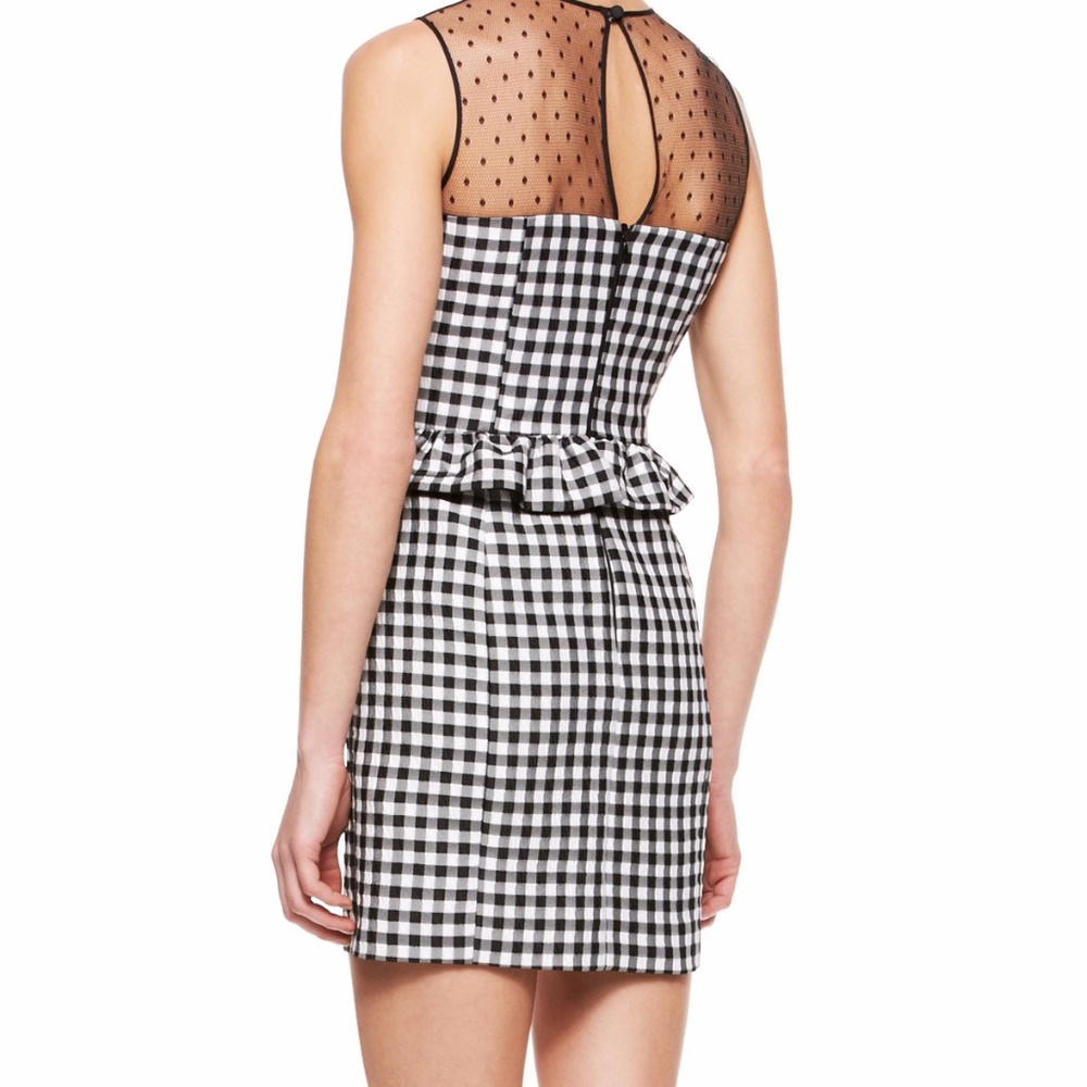 Red Valentino Gingham Vichy peplum dress - Picture 2 of 5