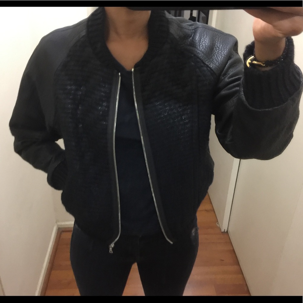Brand New Leather Bomber Jacket
