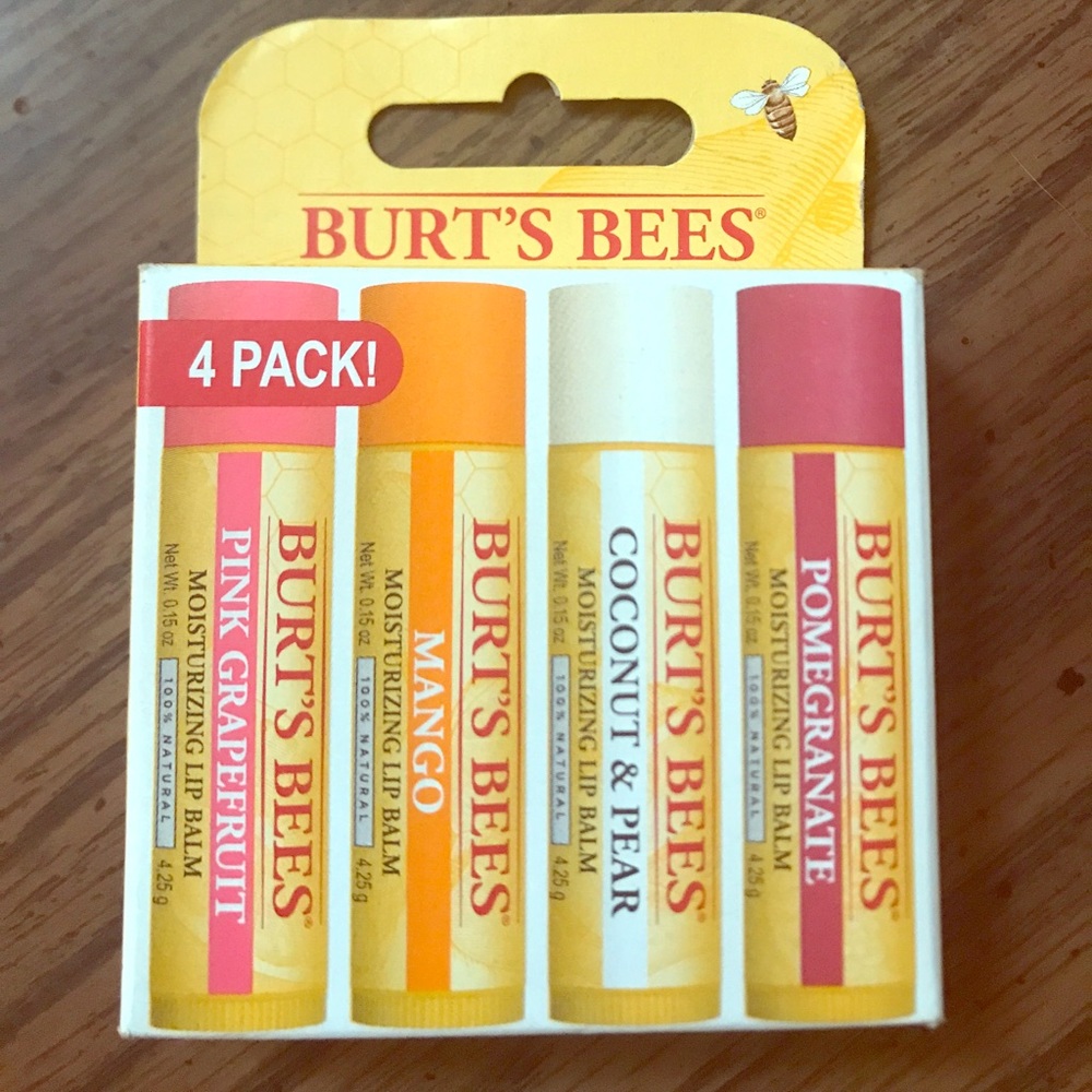 Burt's Bees Four Pack Lip Balm