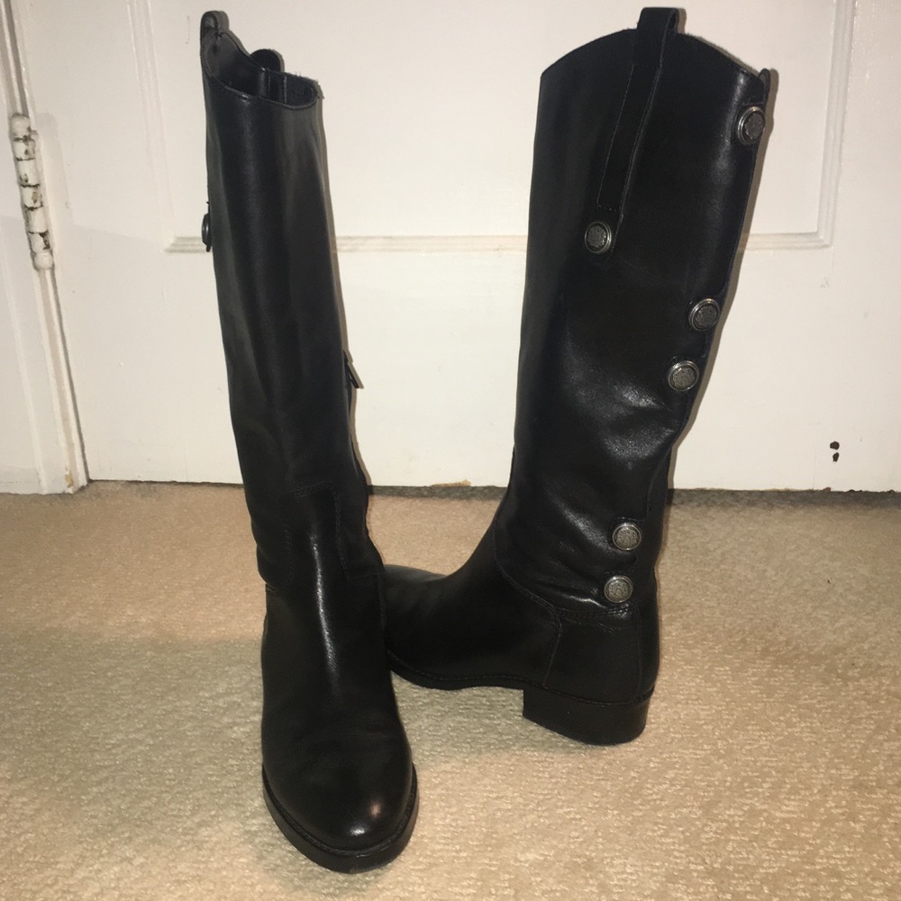 Black leather Riding Boots