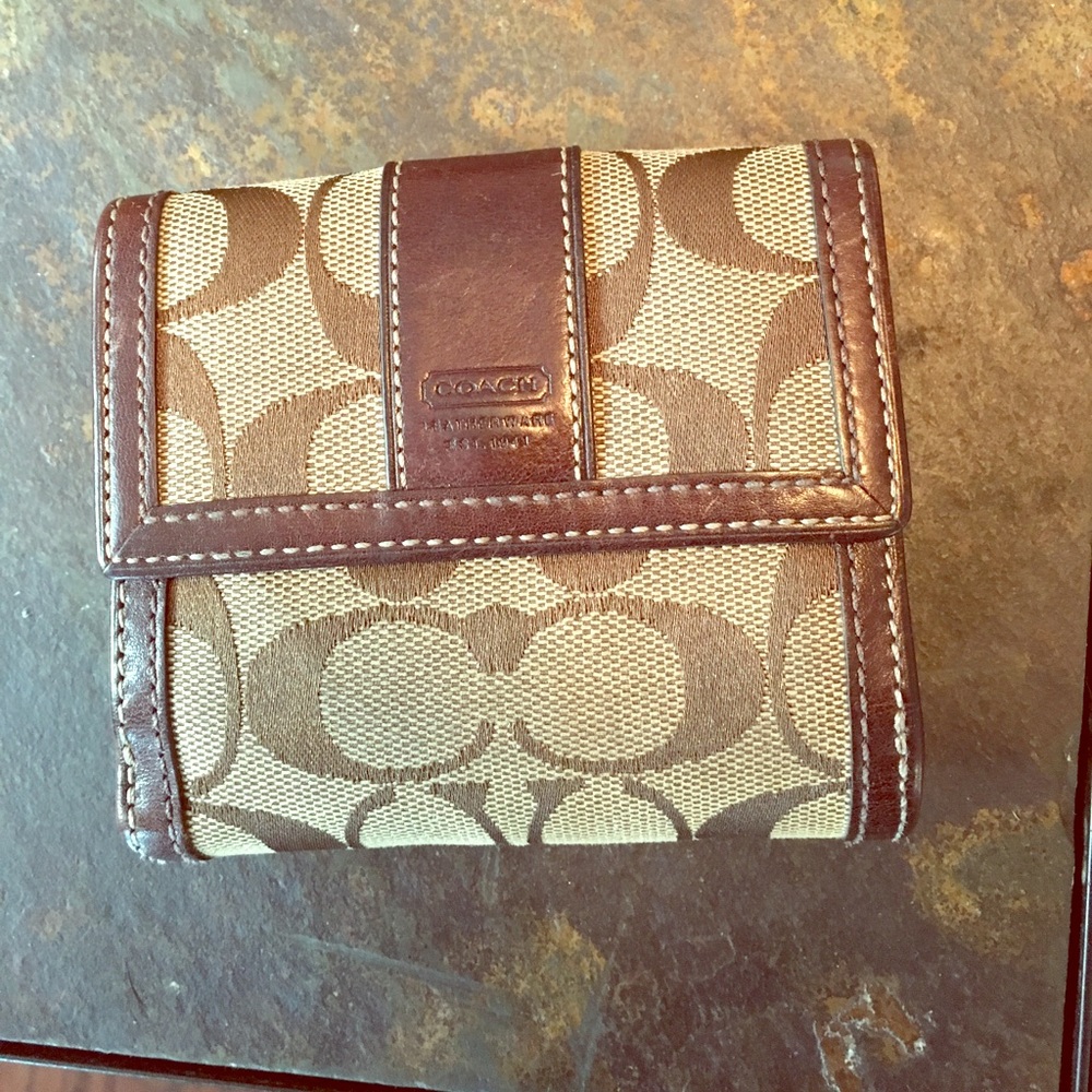 Authentic brown Coach wallet
